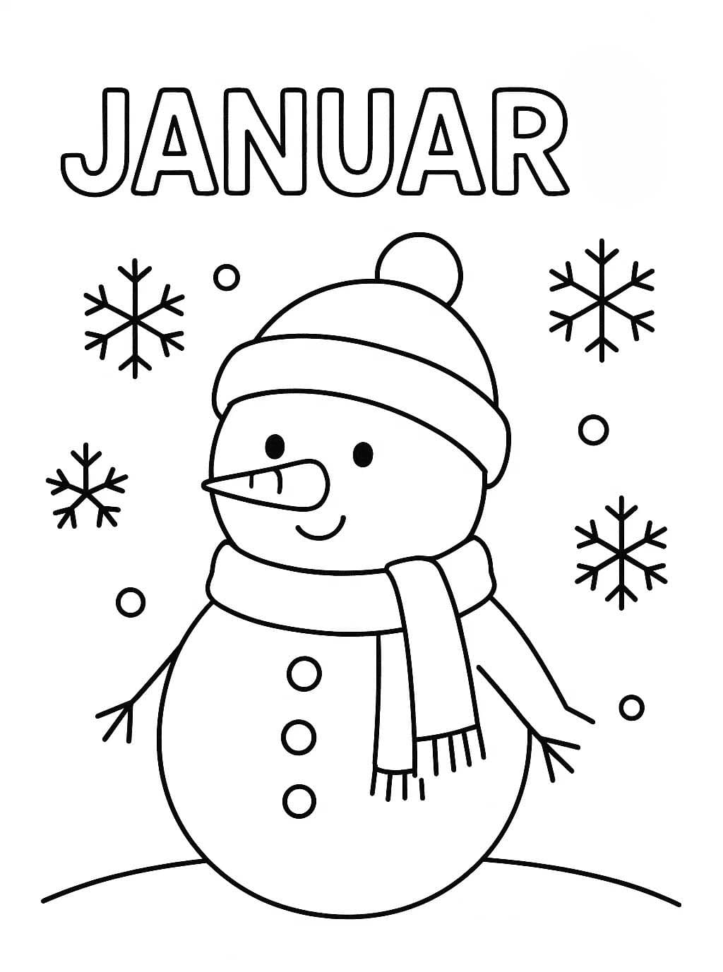 Januar kostenlos schlicht