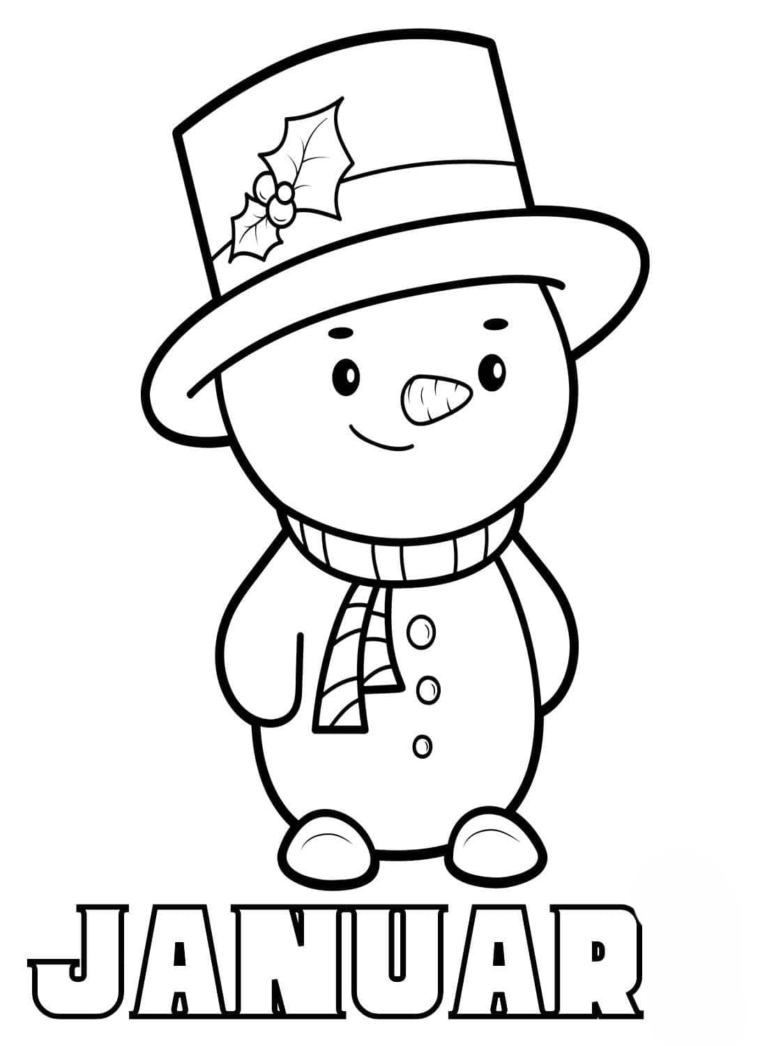 Januar zum Ausdrucken