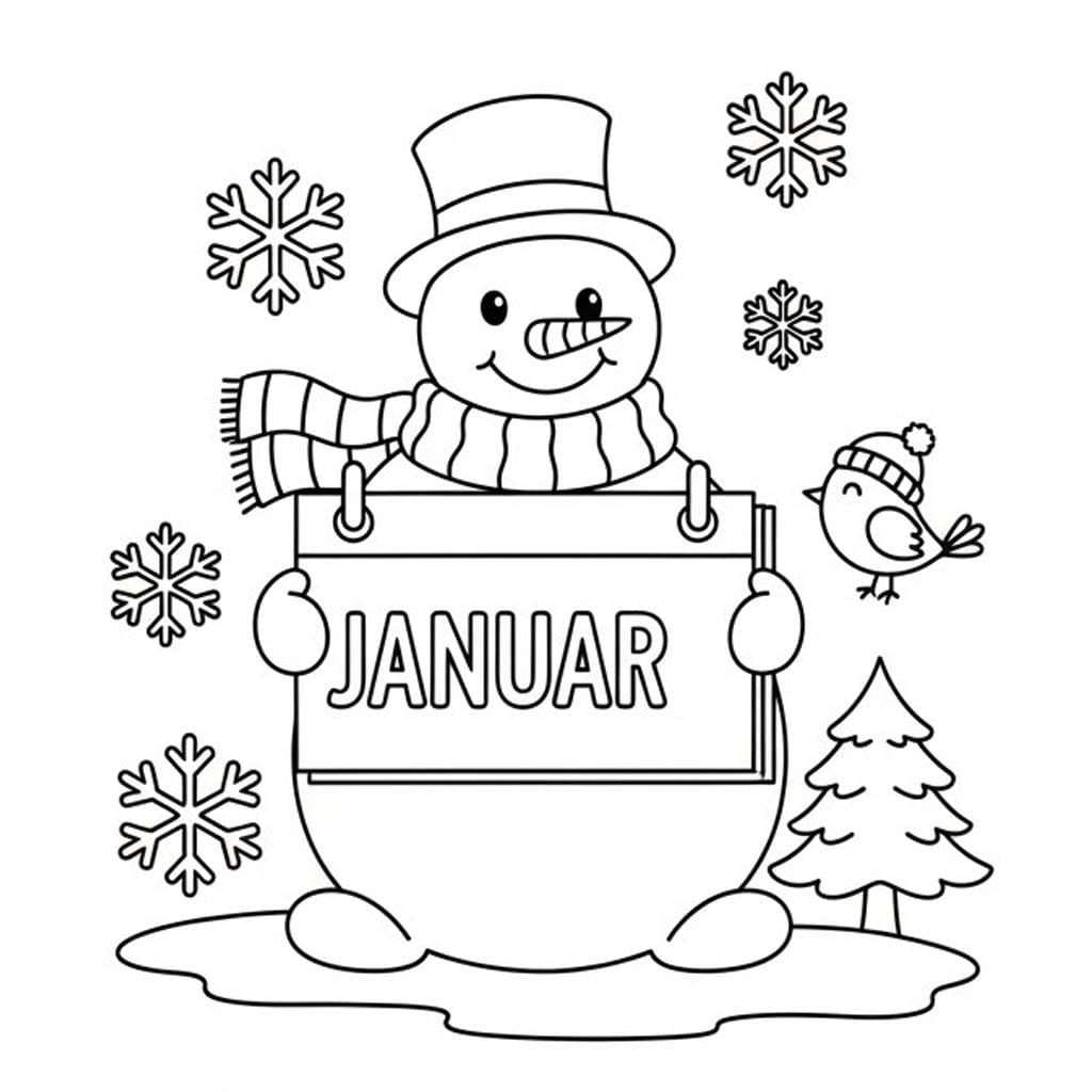 Kostenlos druckbare Januar