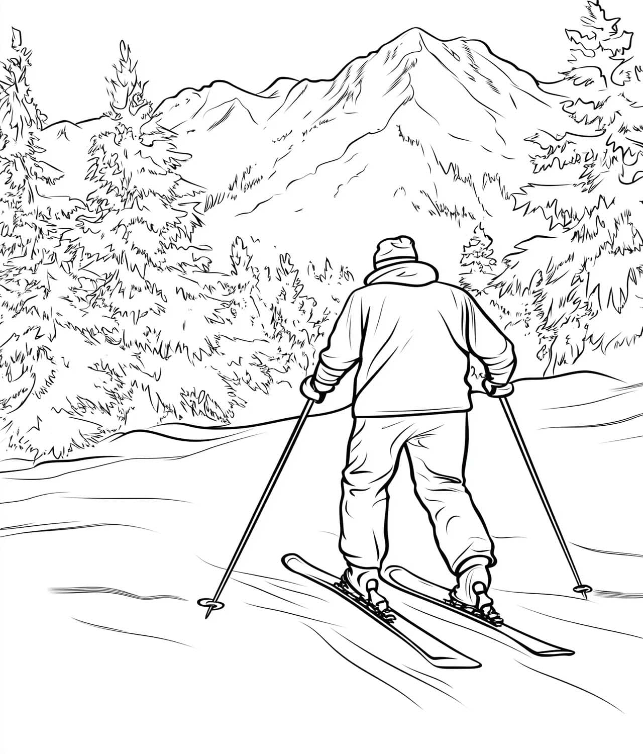 Kostenlos druckbare Skifahren