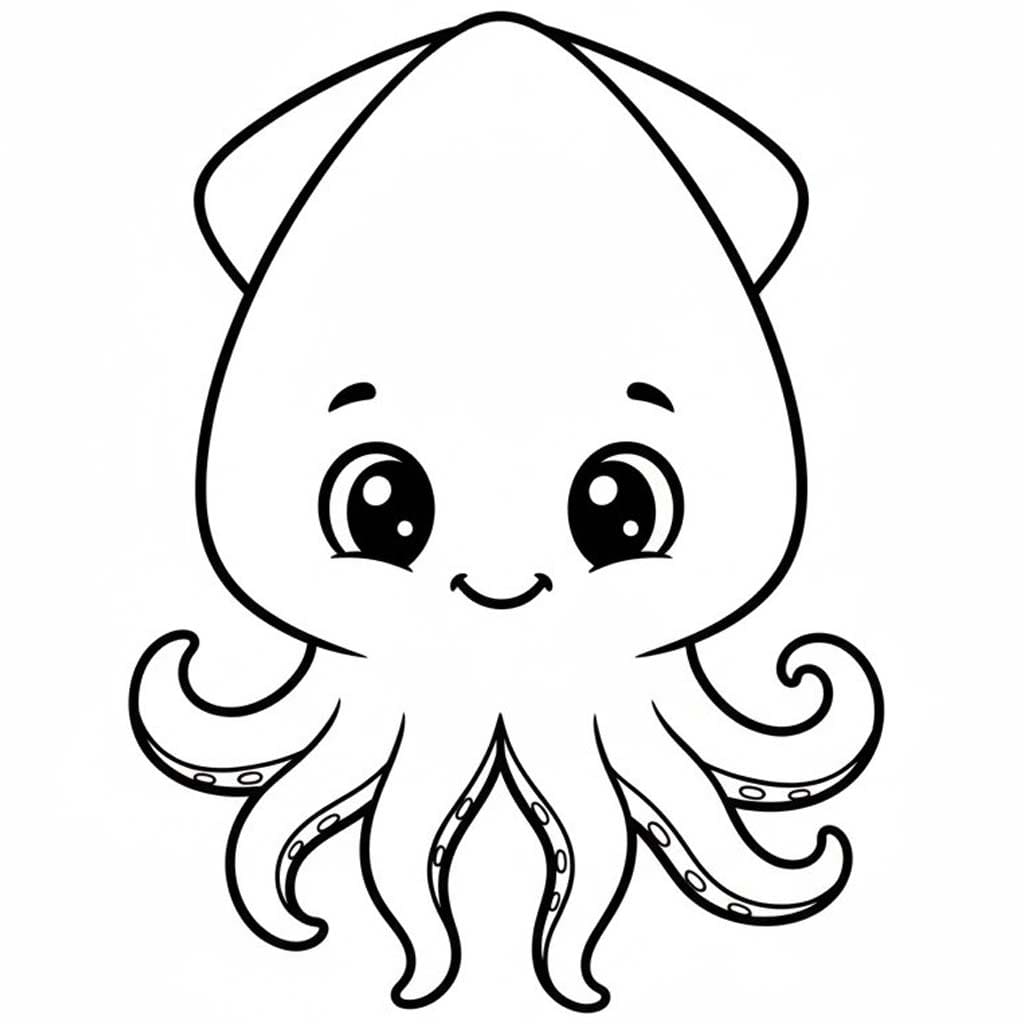 Kostenlos druckbare Tintenfisch