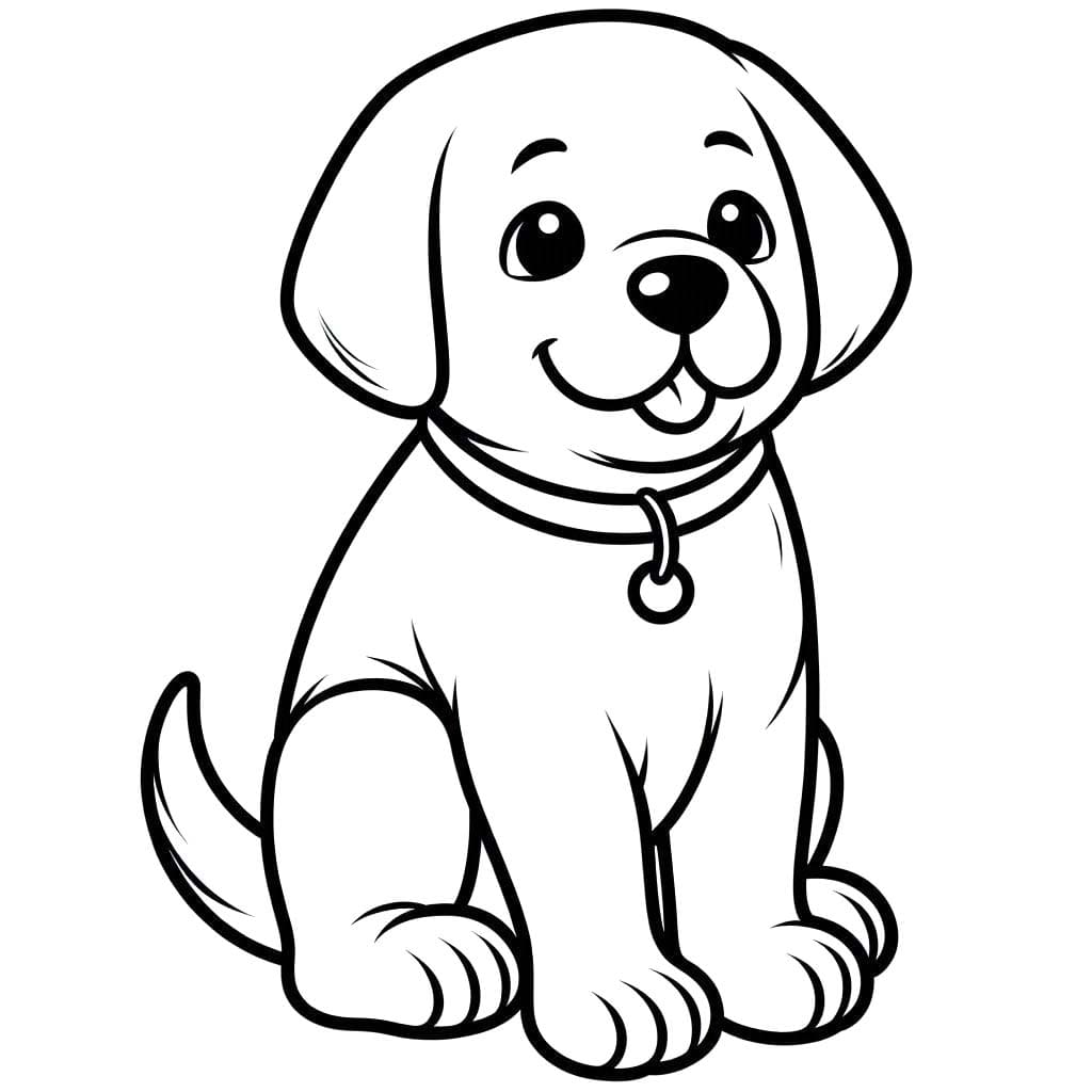 Labrador zum Ausdrucken für Kinder
