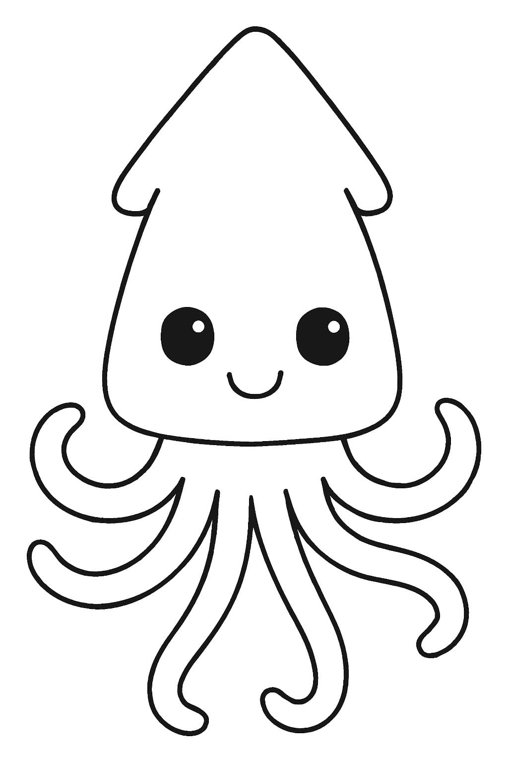 Tintenfisch druckbare für Kinder