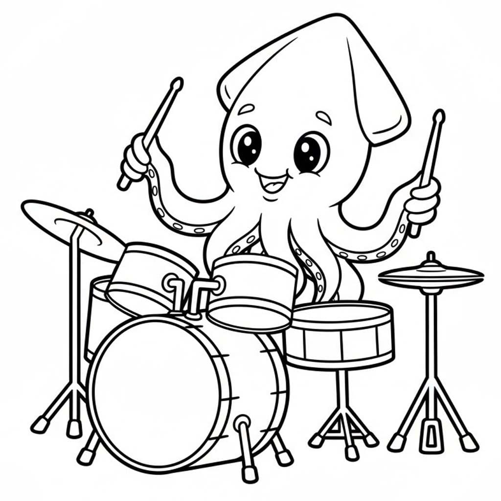 Tintenfisch kostenlos basisch