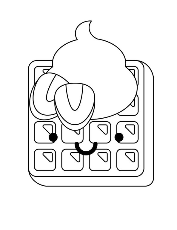 Waffeln zum Ausdrucken für Kinder