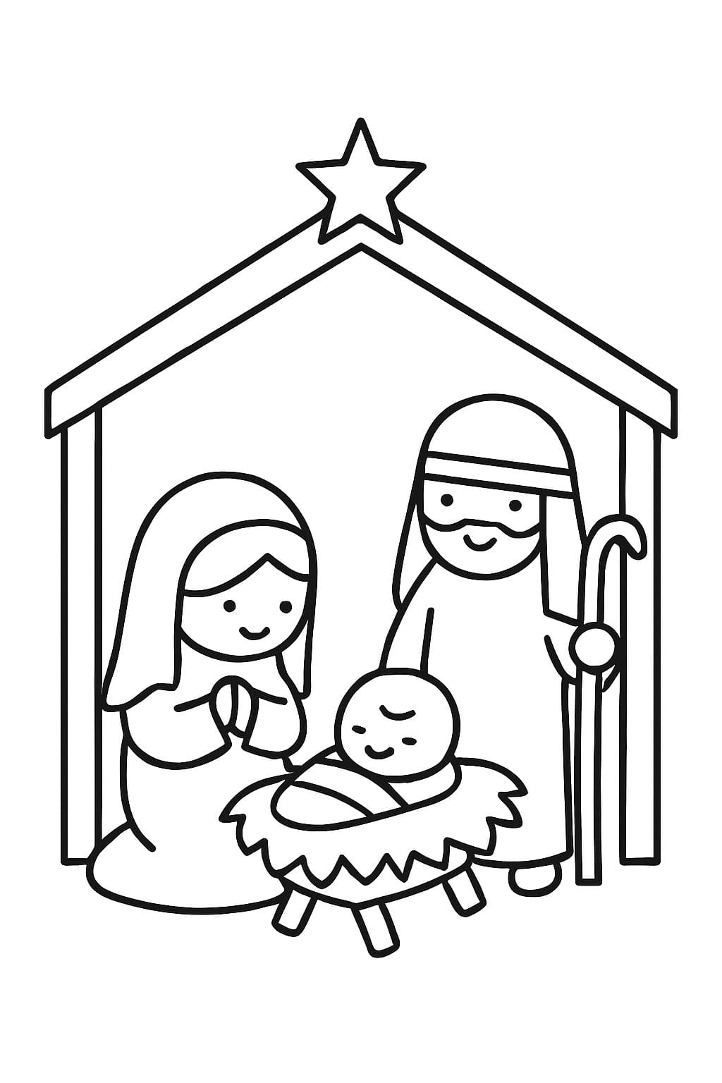 Weihnachtskrippe druckbare