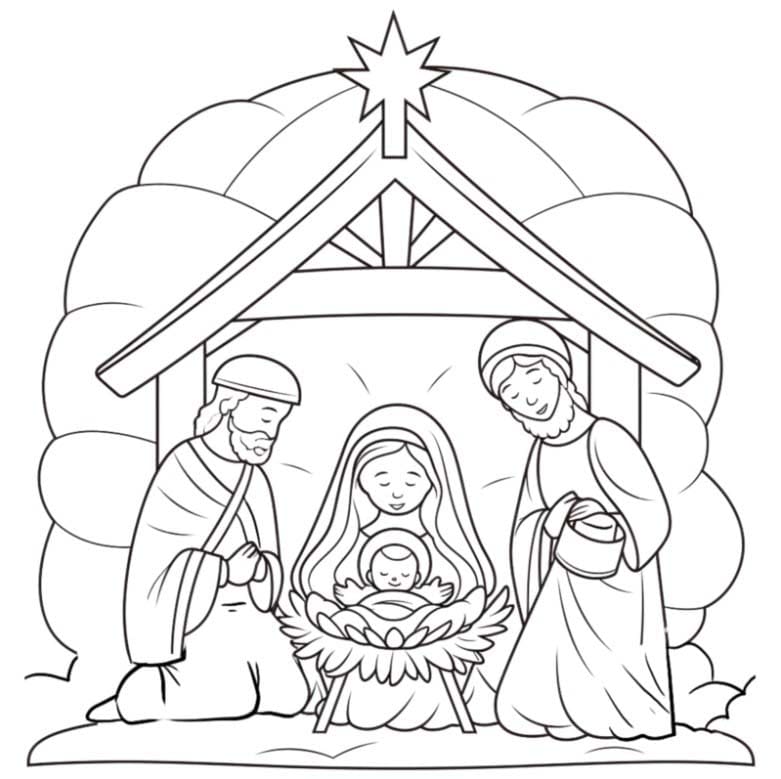 Weihnachtskrippe für Kinder