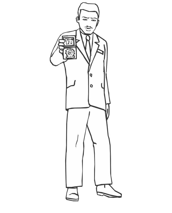 Zeichne Detektiv basisch