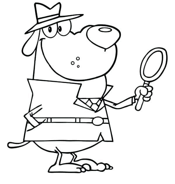 Zeichne Detektiv druckbare basisch