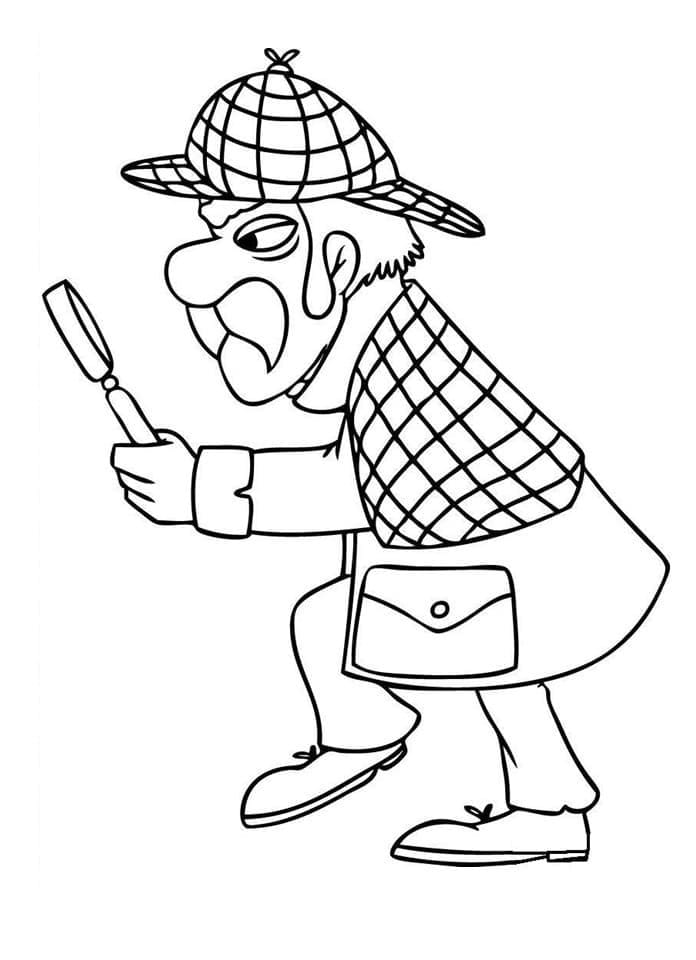 Zeichne Detektiv einfach