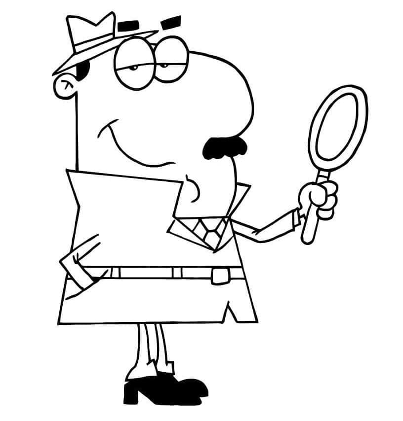 Zeichne Detektiv kostenlos einfach