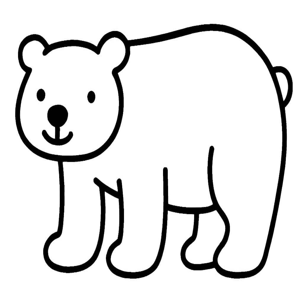 Zeichne Eisbär druckbare basisch