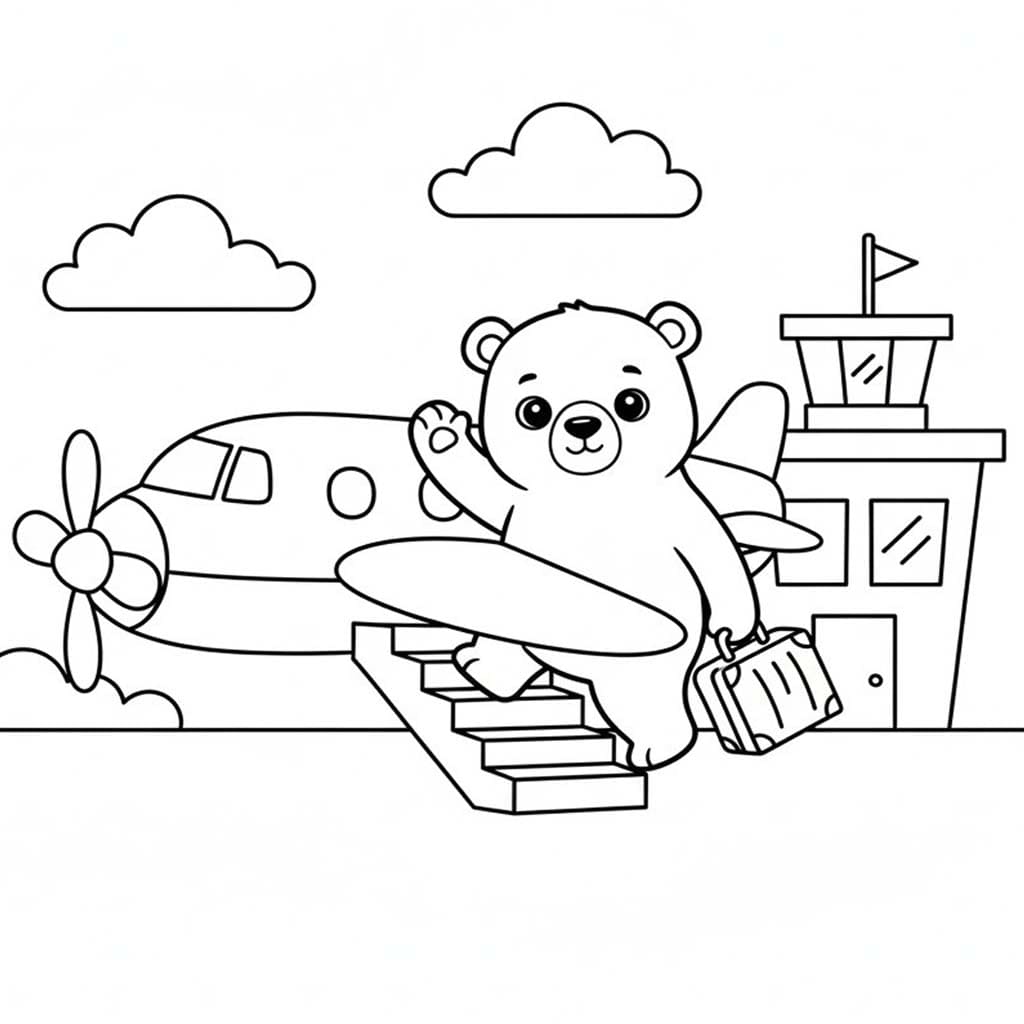 Zeichne Eisbär druckbare schlicht