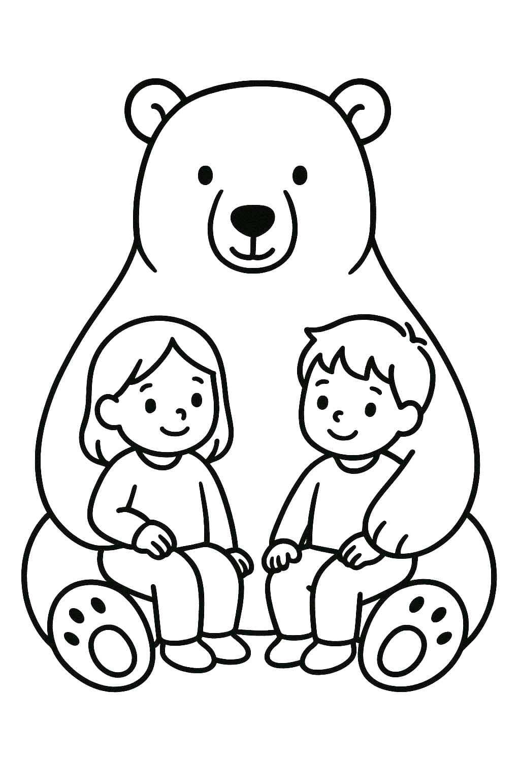 Zeichne Eisbär kostenlos für Kinder