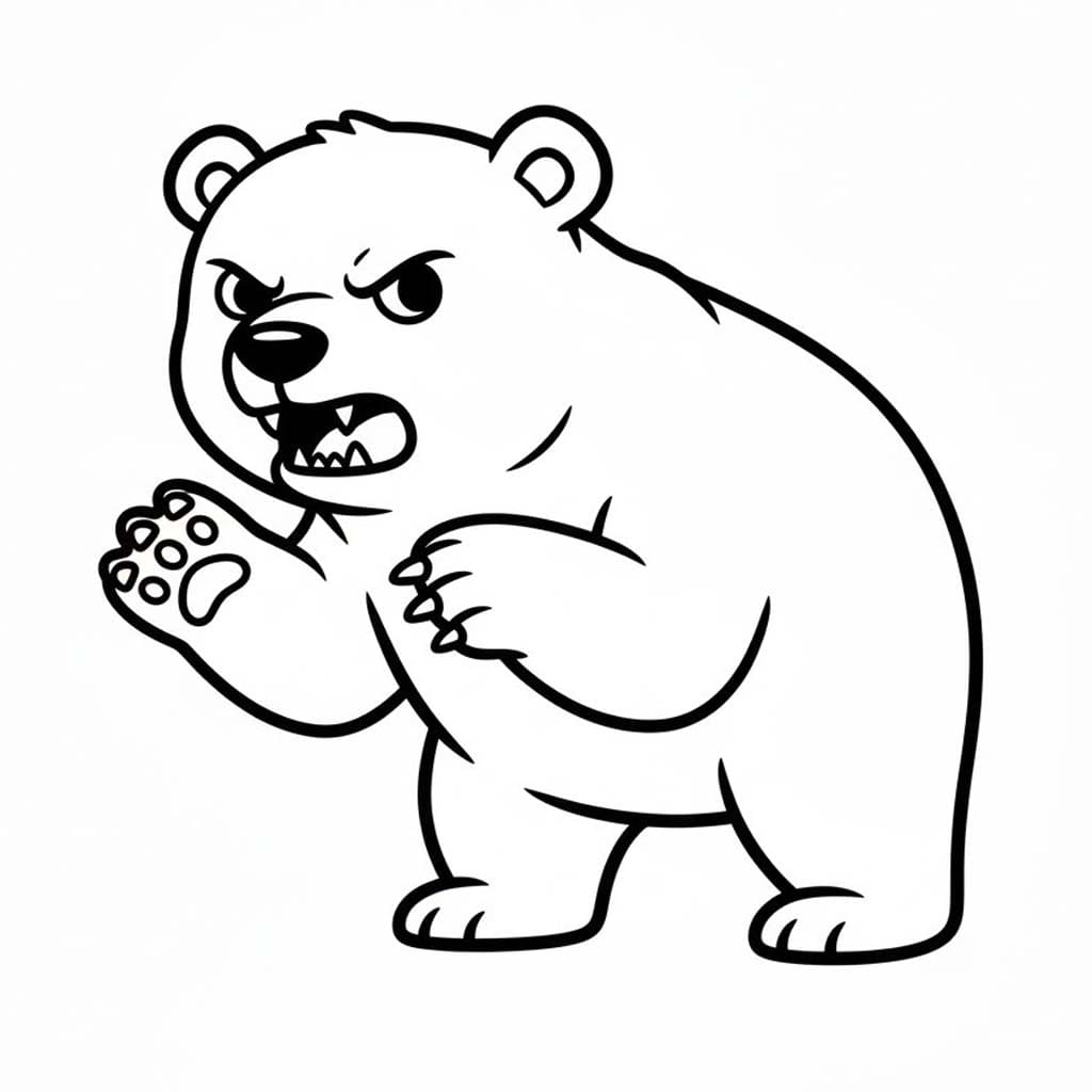 Zeichne Eisbär kostenlos schlicht