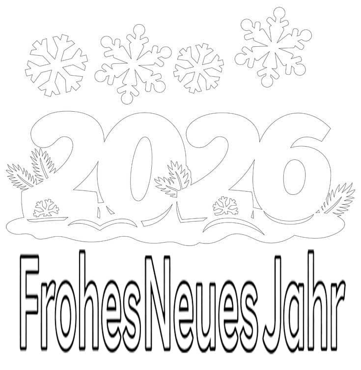 Zeichne Frohes Neues Jahr 2026