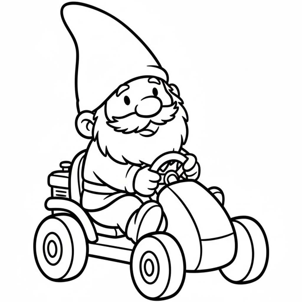 Zeichne Gnome druckbare