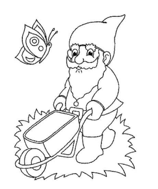 Zeichne Gnome druckbare einfach