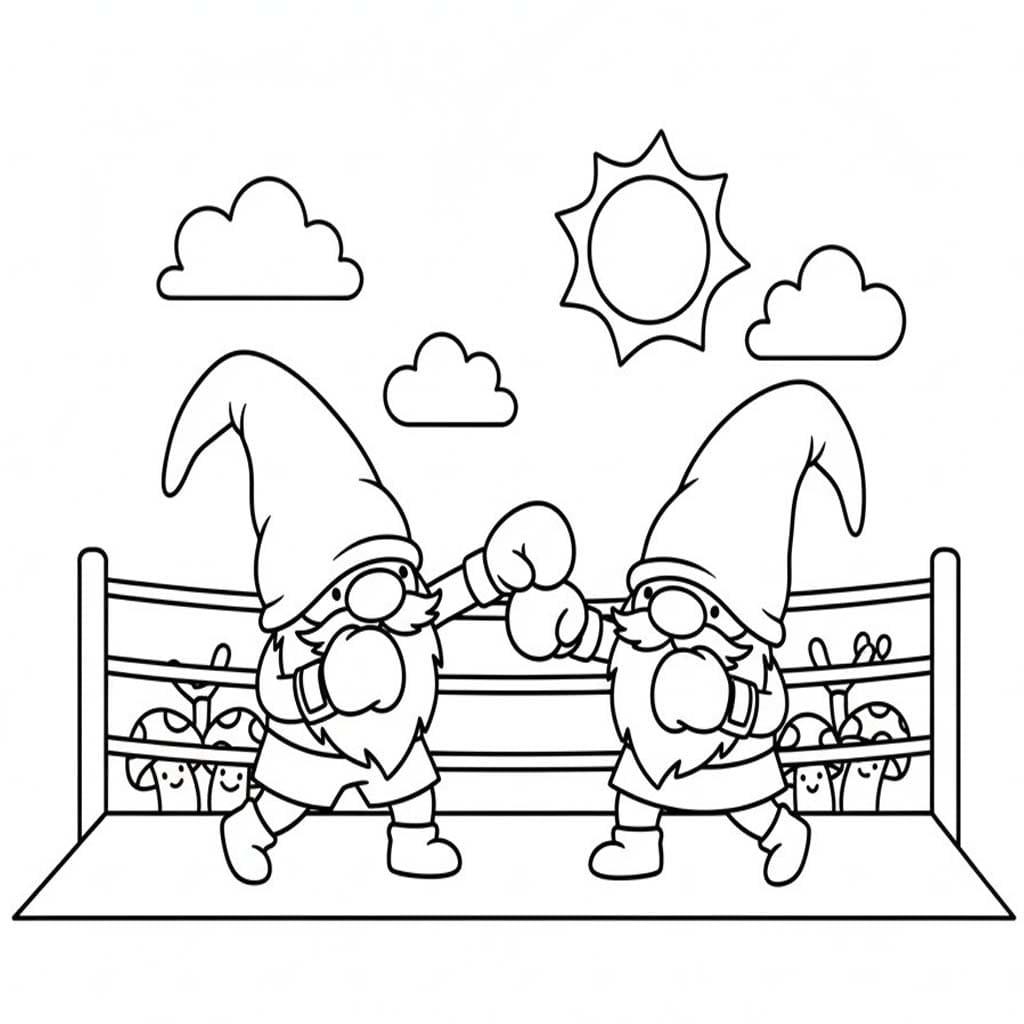 Zeichne Gnome kostenlos druckbare