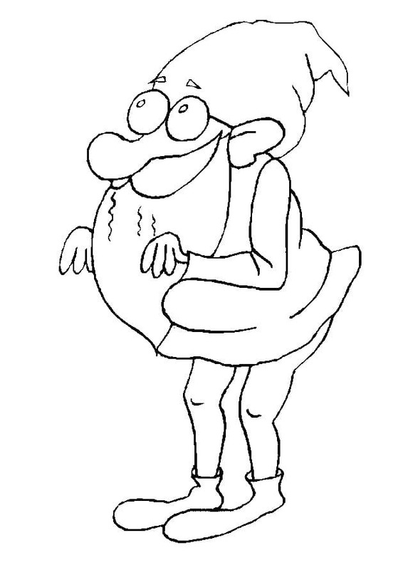 Zeichne Gnome kostenlos druckbare basisch