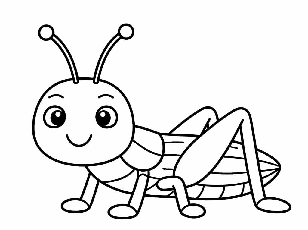 Zeichne Grashüpfer druckbare