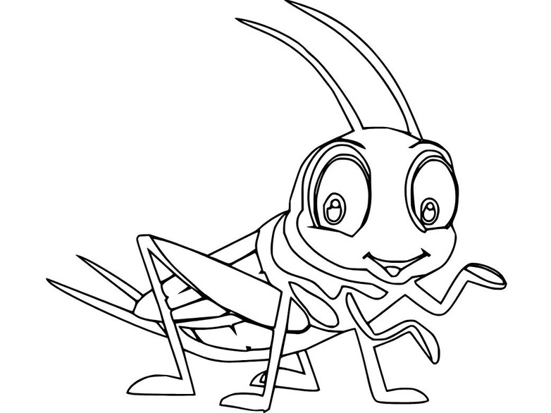 Zeichne Grashüpfer druckbare einfach