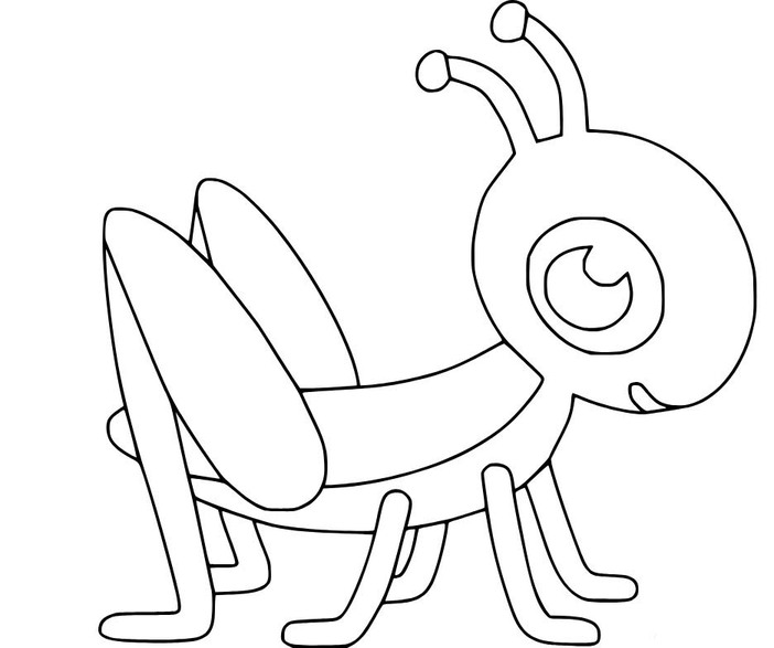 Zeichne Grashüpfer kostenlos für Kinder