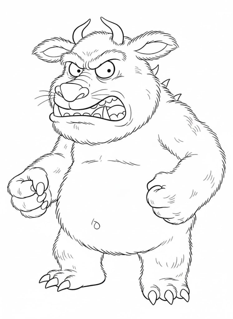 Zeichne Grüffelo basisch