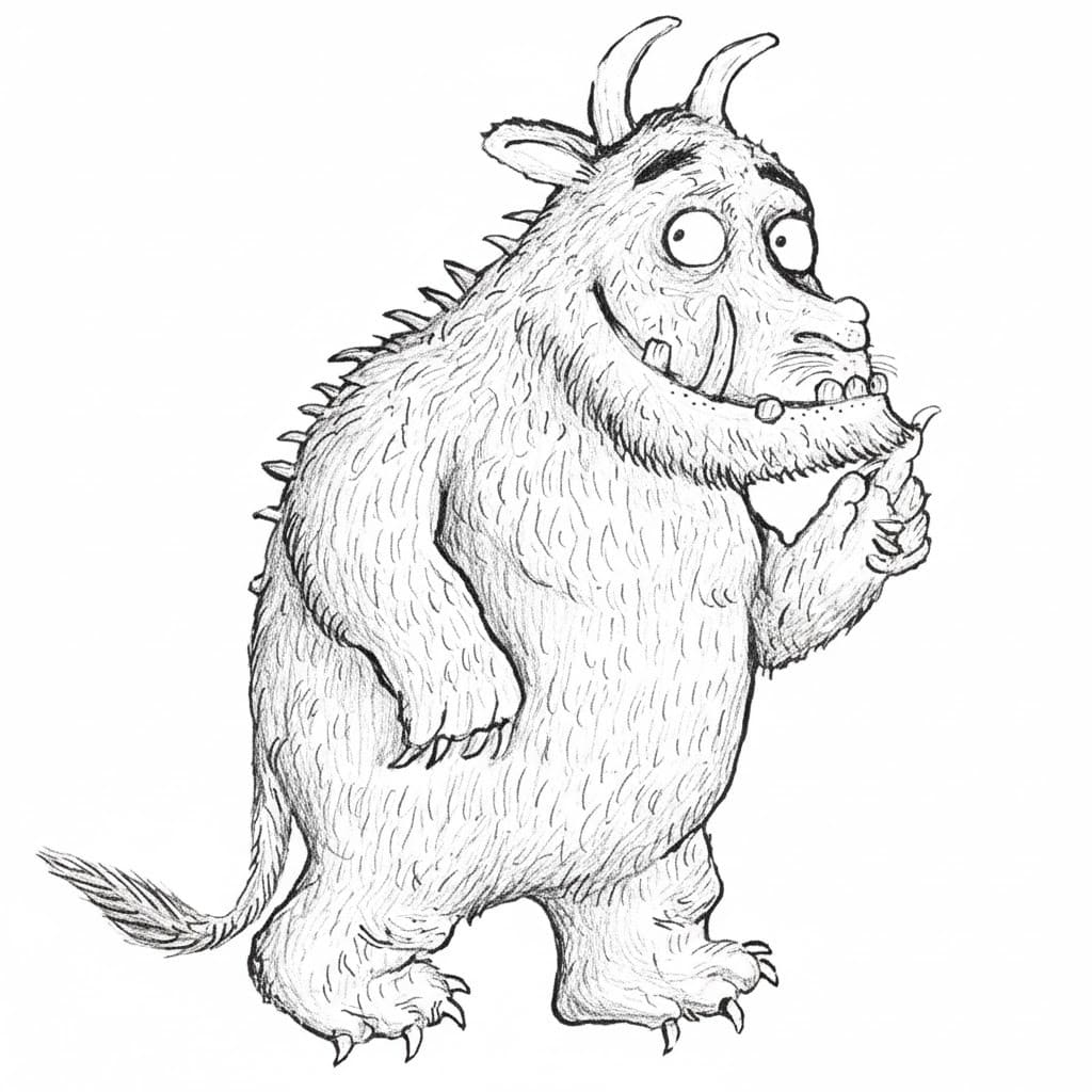 Zeichne Grüffelo einfach