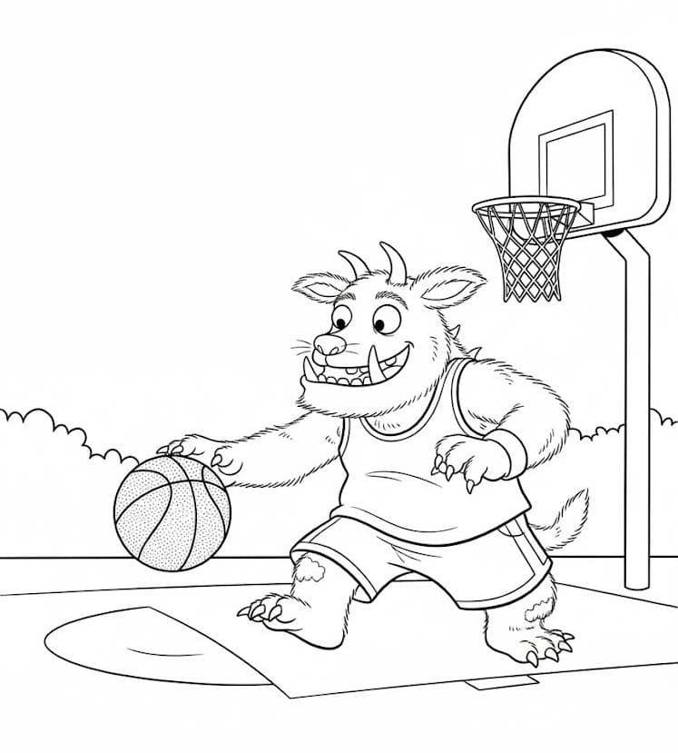 Zeichne Grüffelo schlicht