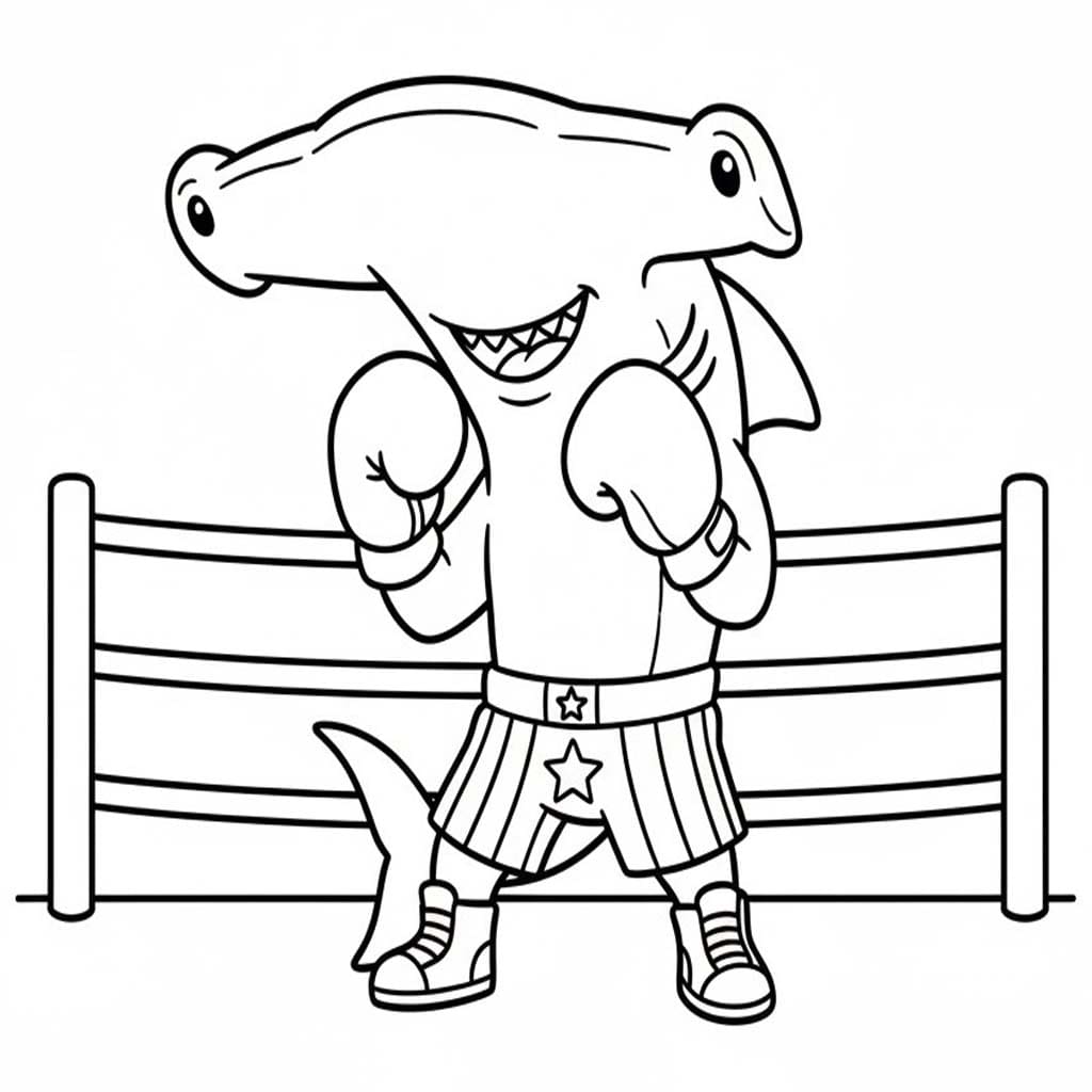 Zeichne Hammerhai druckbare