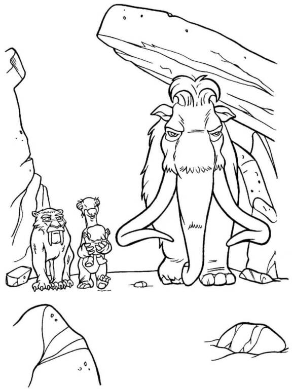 Zeichne Ice Age druckbare