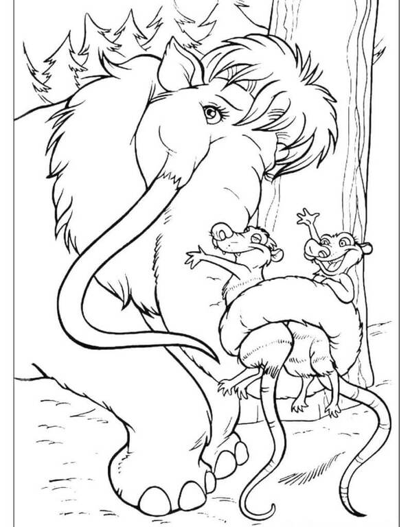 Zeichne Ice Age kostenlos basisch