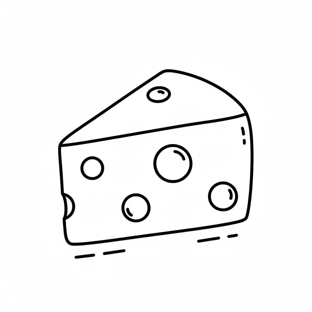 Zeichne Käse einfach