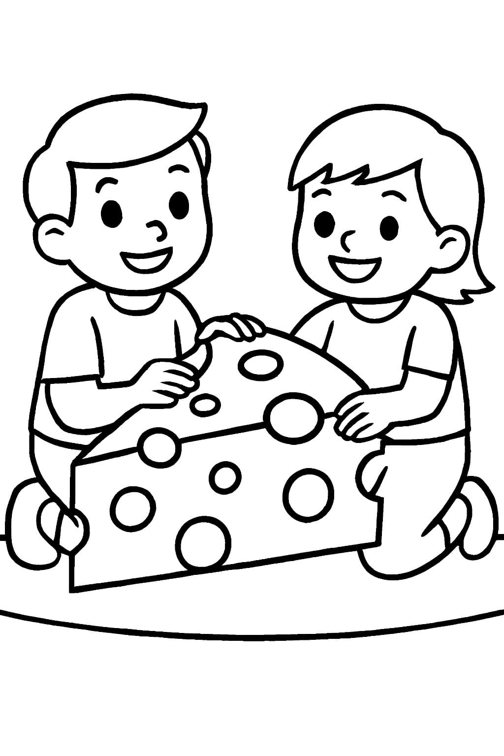 Zeichne Käse für Kinder