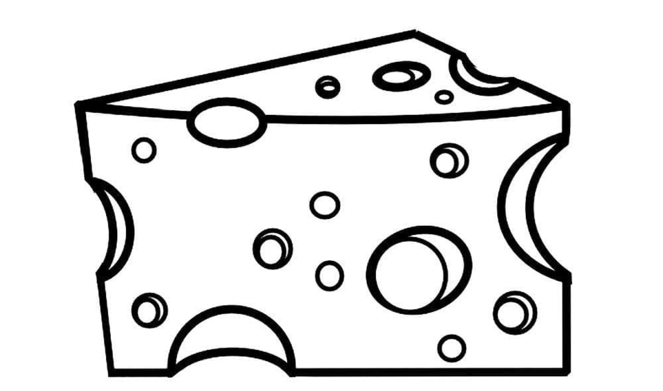 Zeichne Käse kostenlos für Kinder