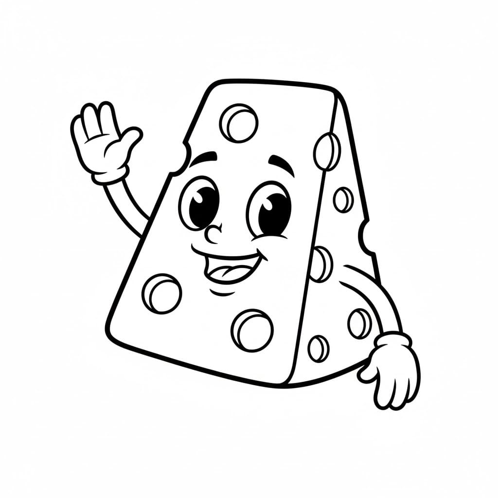 Zeichne Käse schlicht