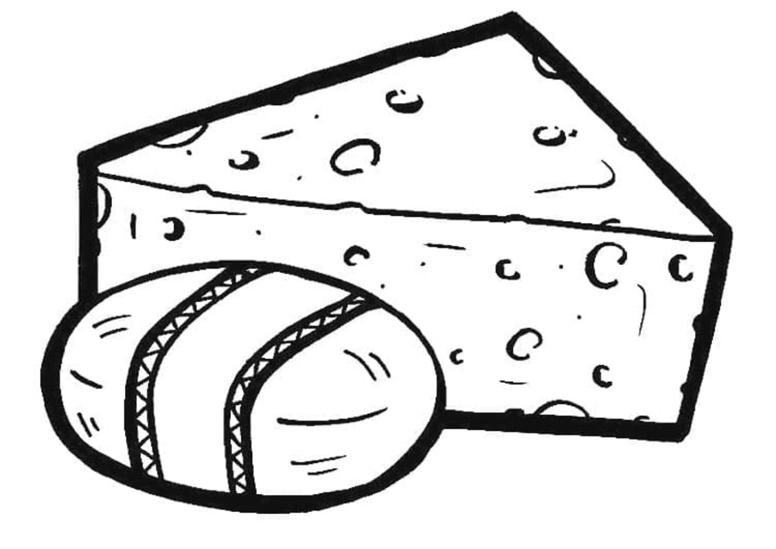 Zeichne Käse zum Ausdrucken