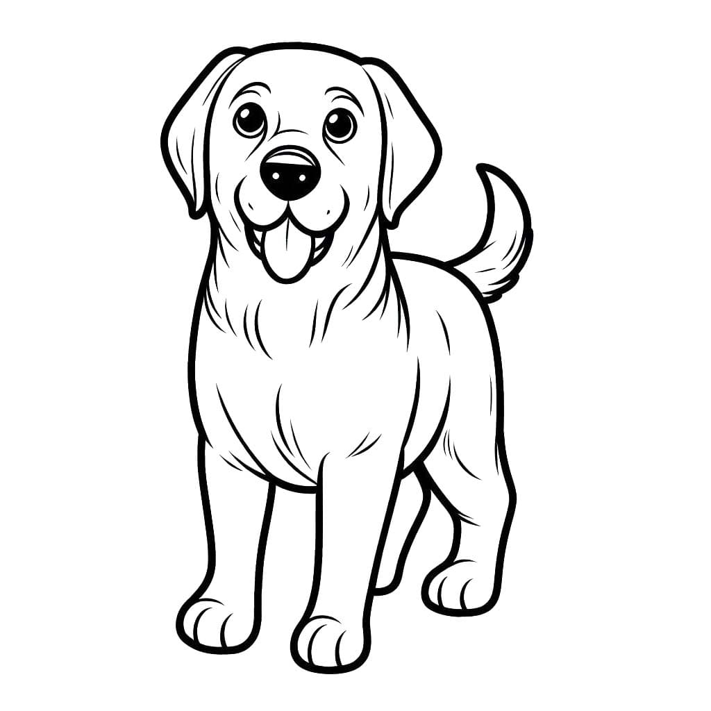 Zeichne Labrador druckbare für Kinder