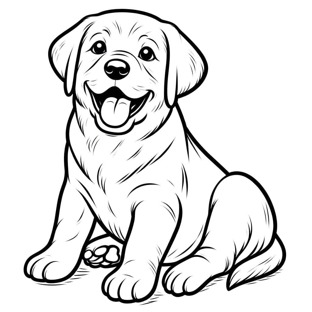 Zeichne Labrador für Kinder