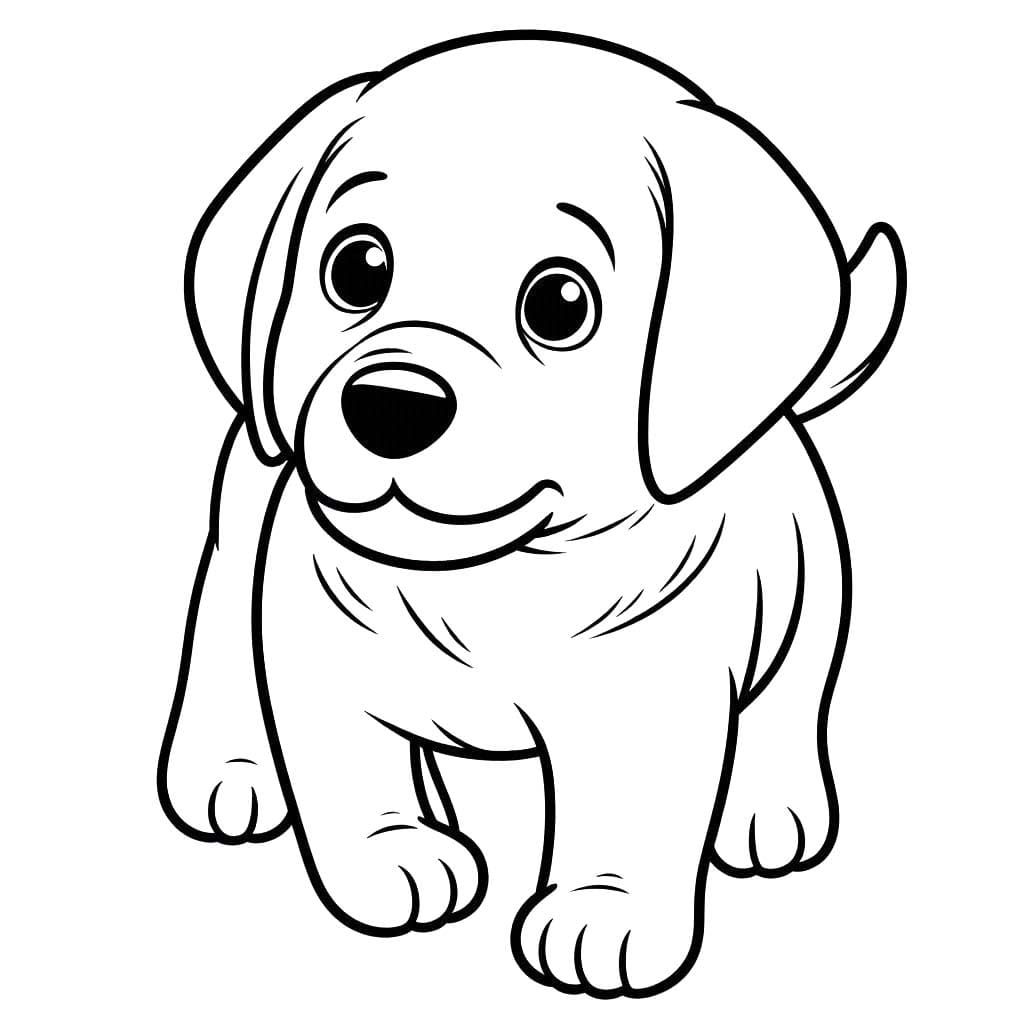 Zeichne Labrador kostenlos druckbare basisch