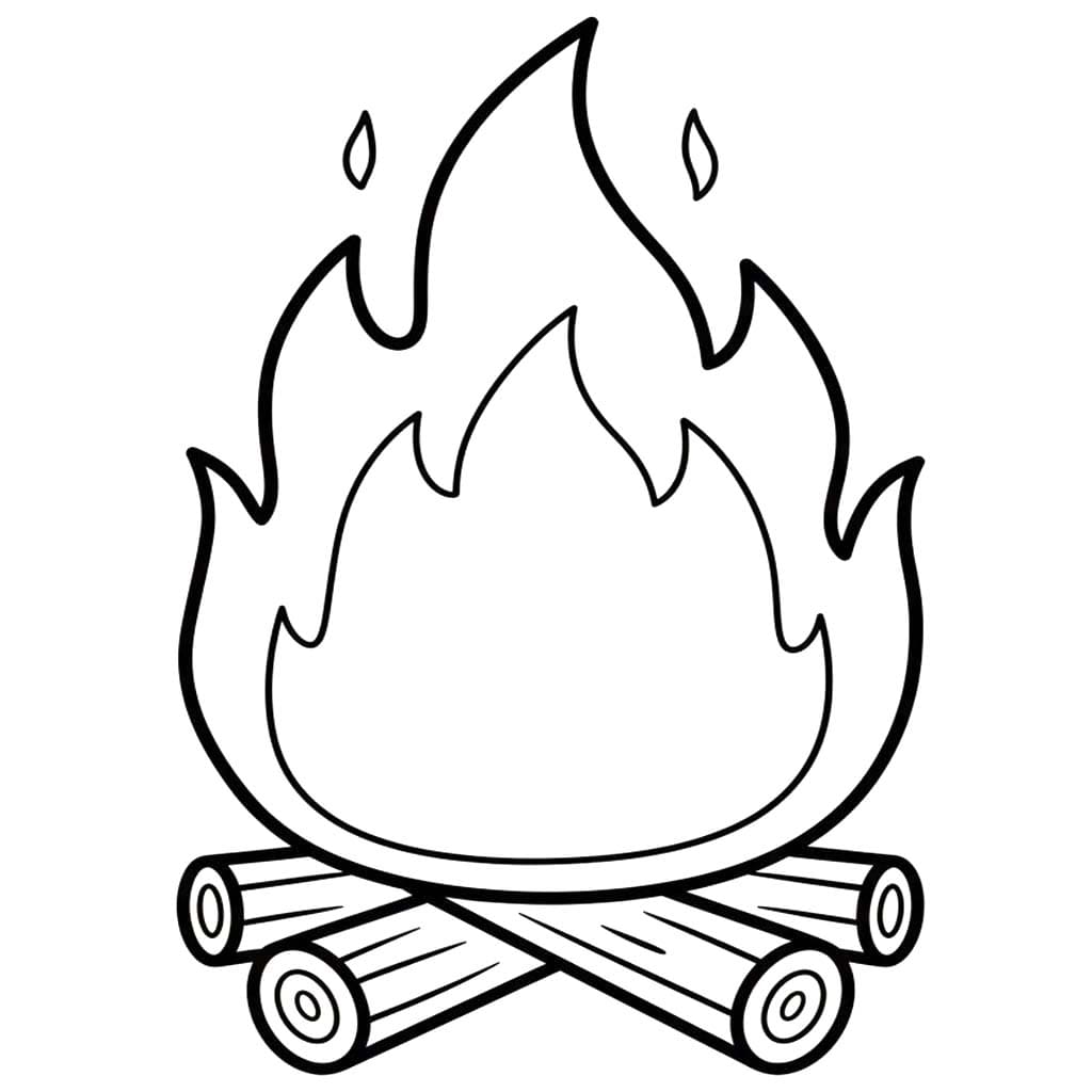 Zeichne Lagerfeuer basisch