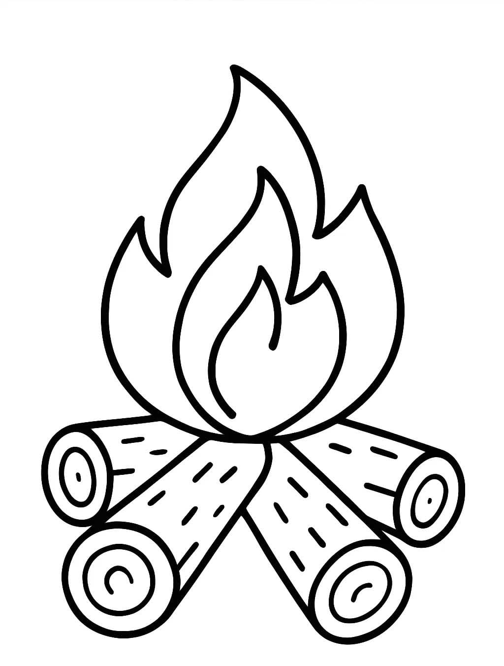 Zeichne Lagerfeuer kostenlos