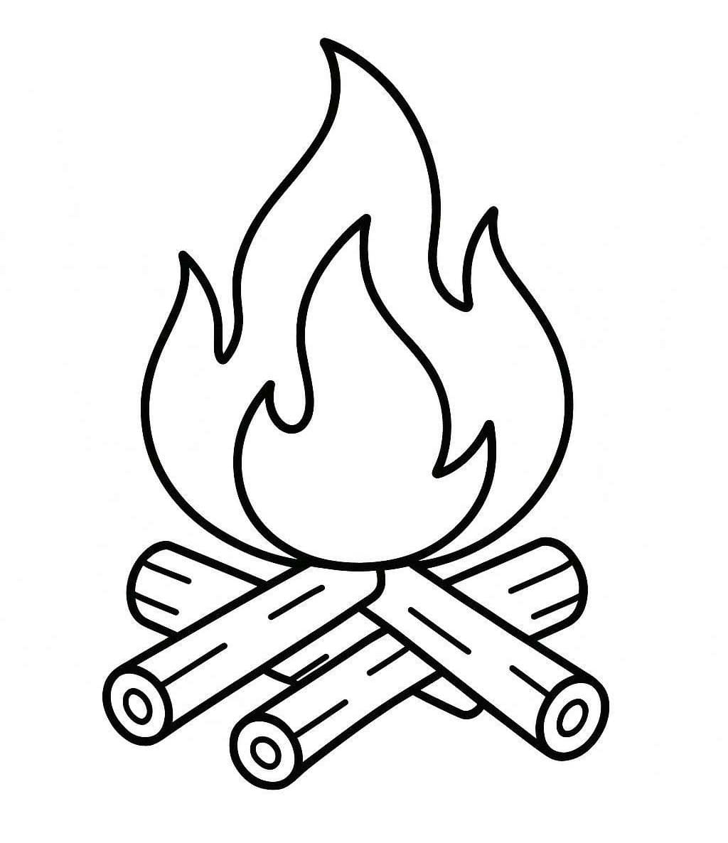 Zeichne Lagerfeuer kostenlos druckbare