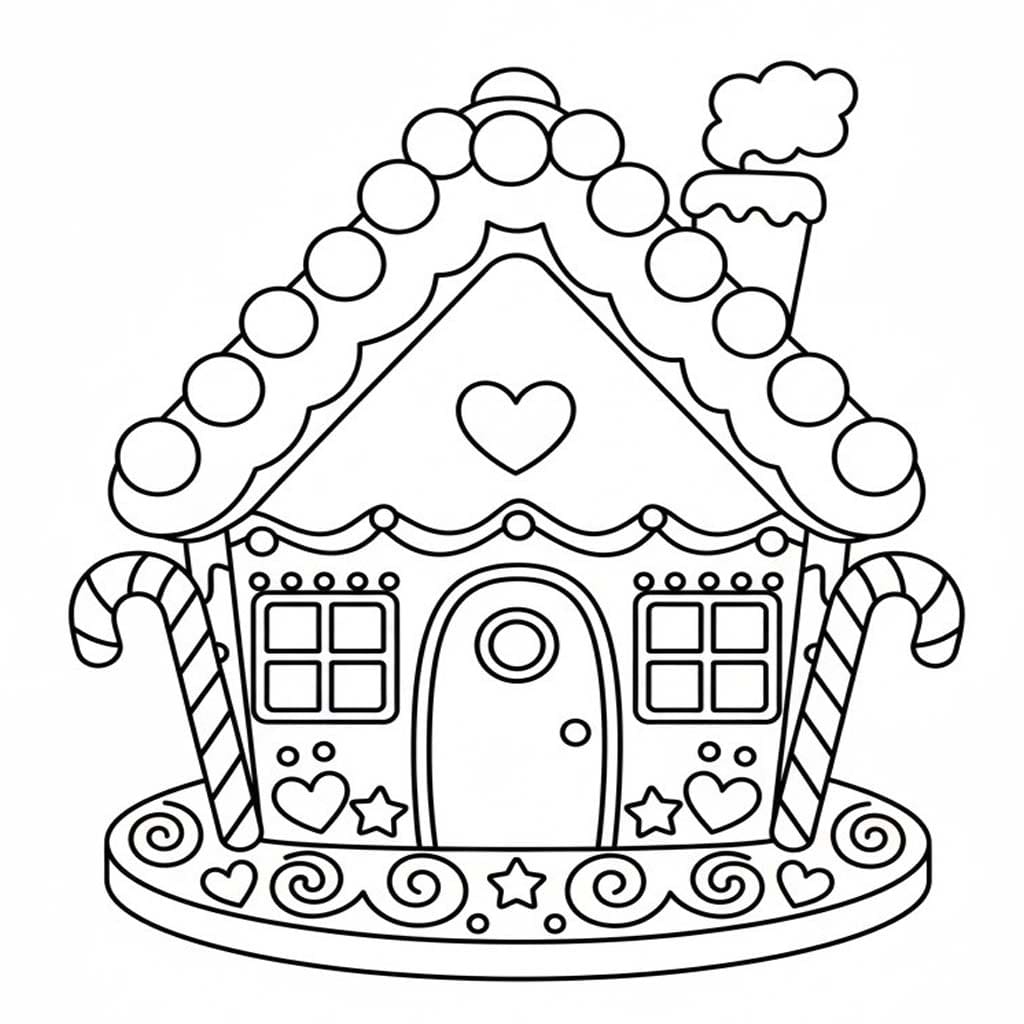 Zeichne Lebkuchenhaus