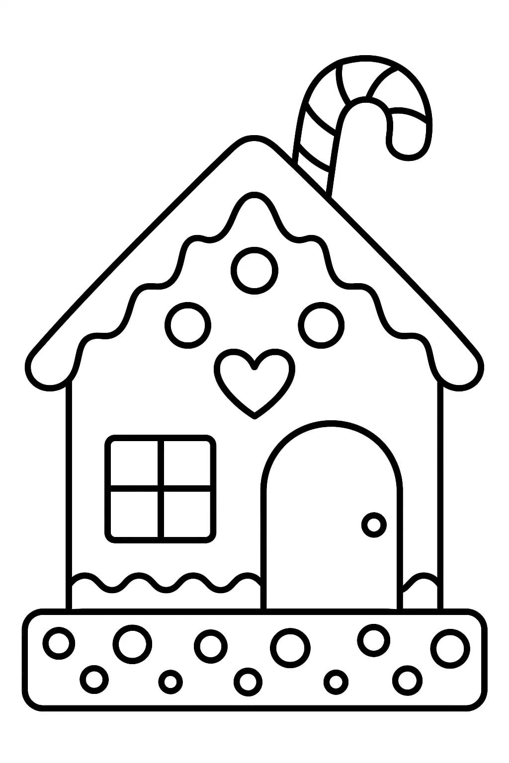 Zeichne Lebkuchenhaus druckbare