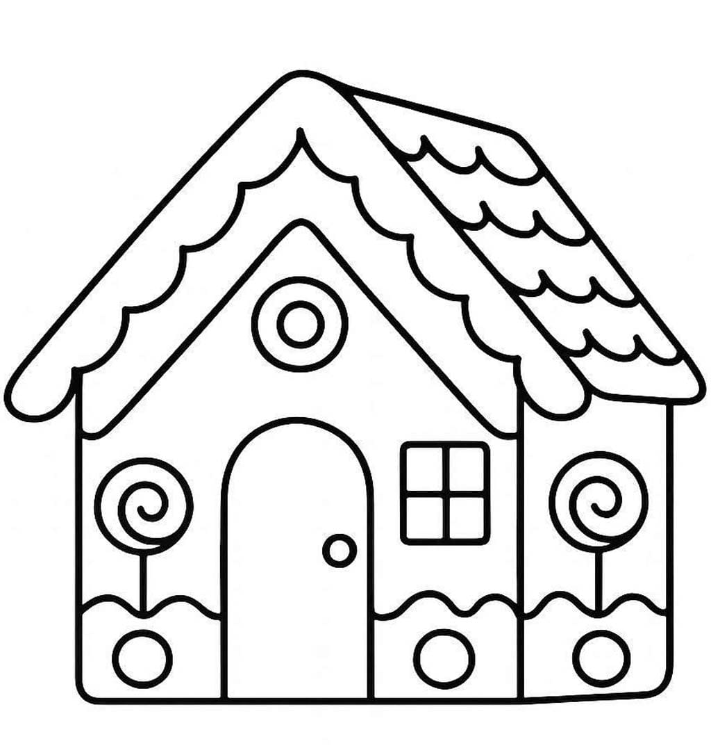 Zeichne Lebkuchenhaus kostenlos