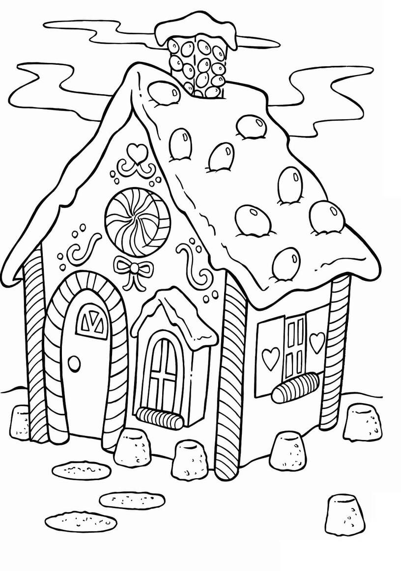 Coloriage Lebkuchenhaus