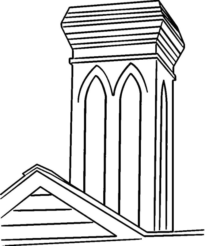 Zeichne Schornstein kostenlos für Kinder