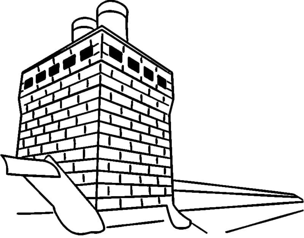 Zeichne Schornstein schlicht